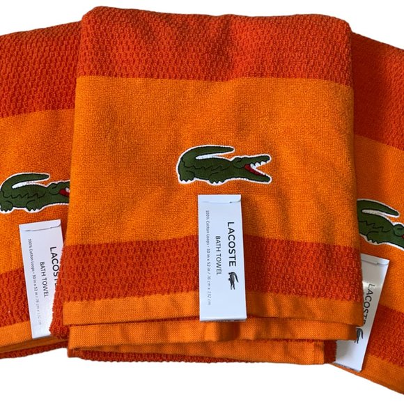 Lacoste Bath Lacoste Bath Towels Set Of Orange 3x52 00 Cotton Big